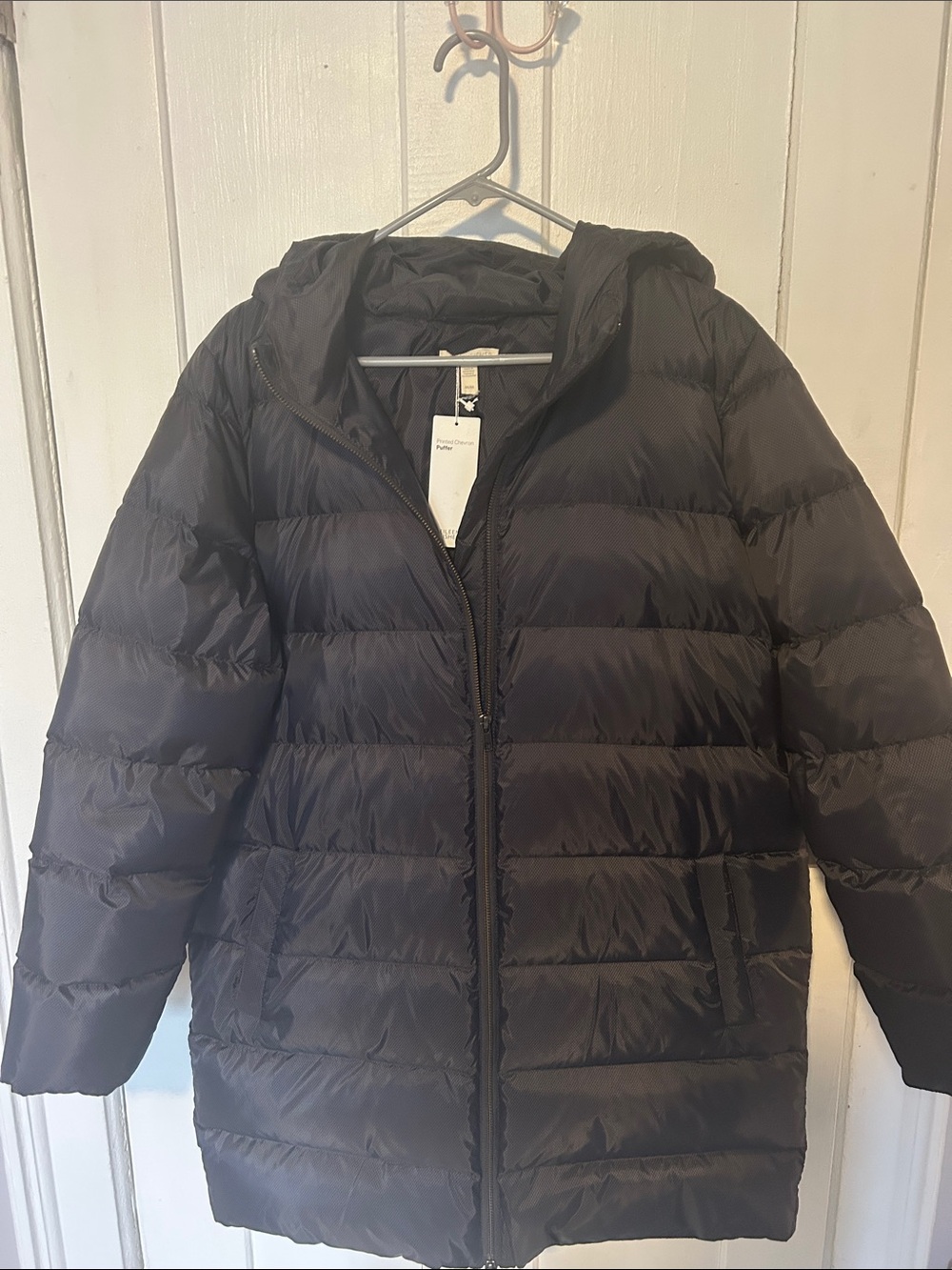 Eileen Fisher-Printed Chevron Puffer